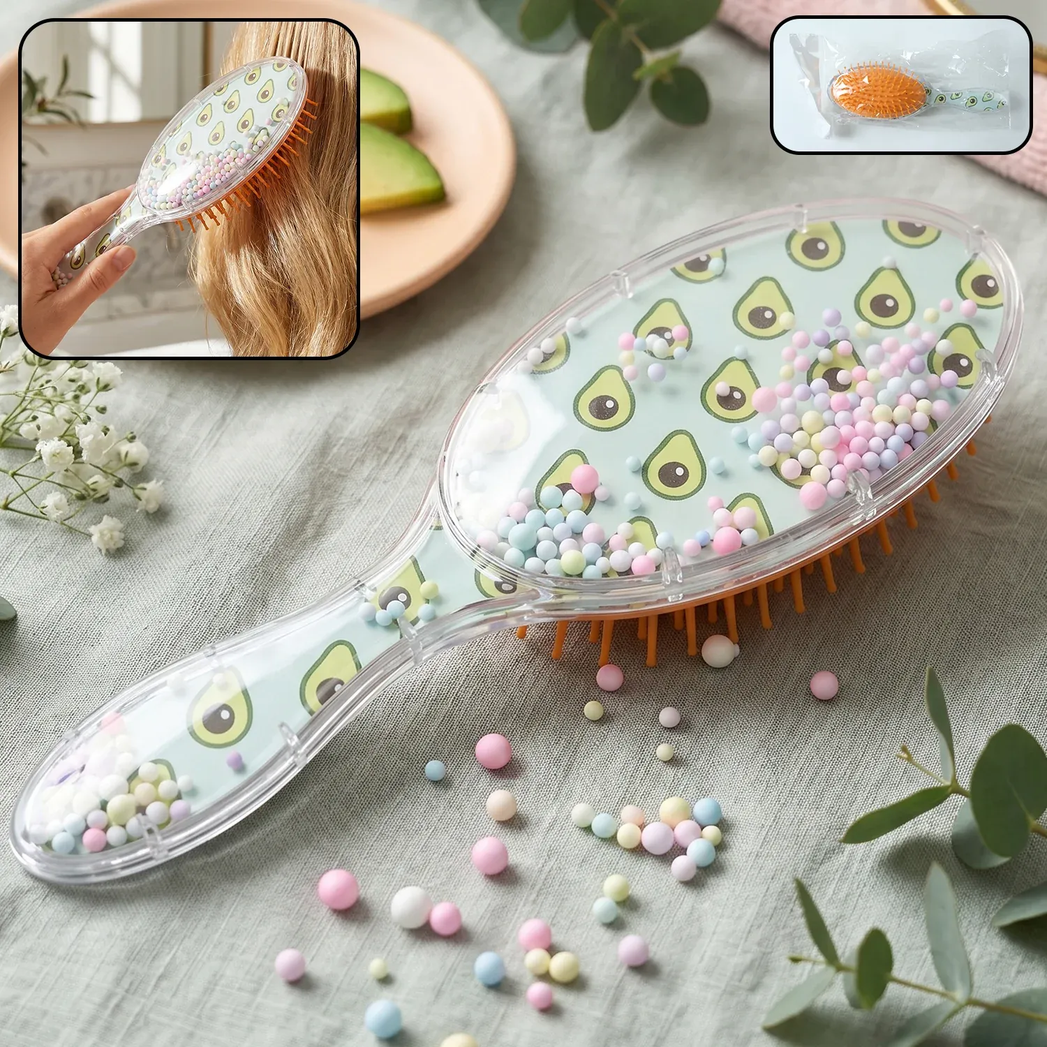Premium Soft Cushion Hair Brush – Gentle Detangling & Scalp Massage | Calm & Curl - Buy Online at Alikart