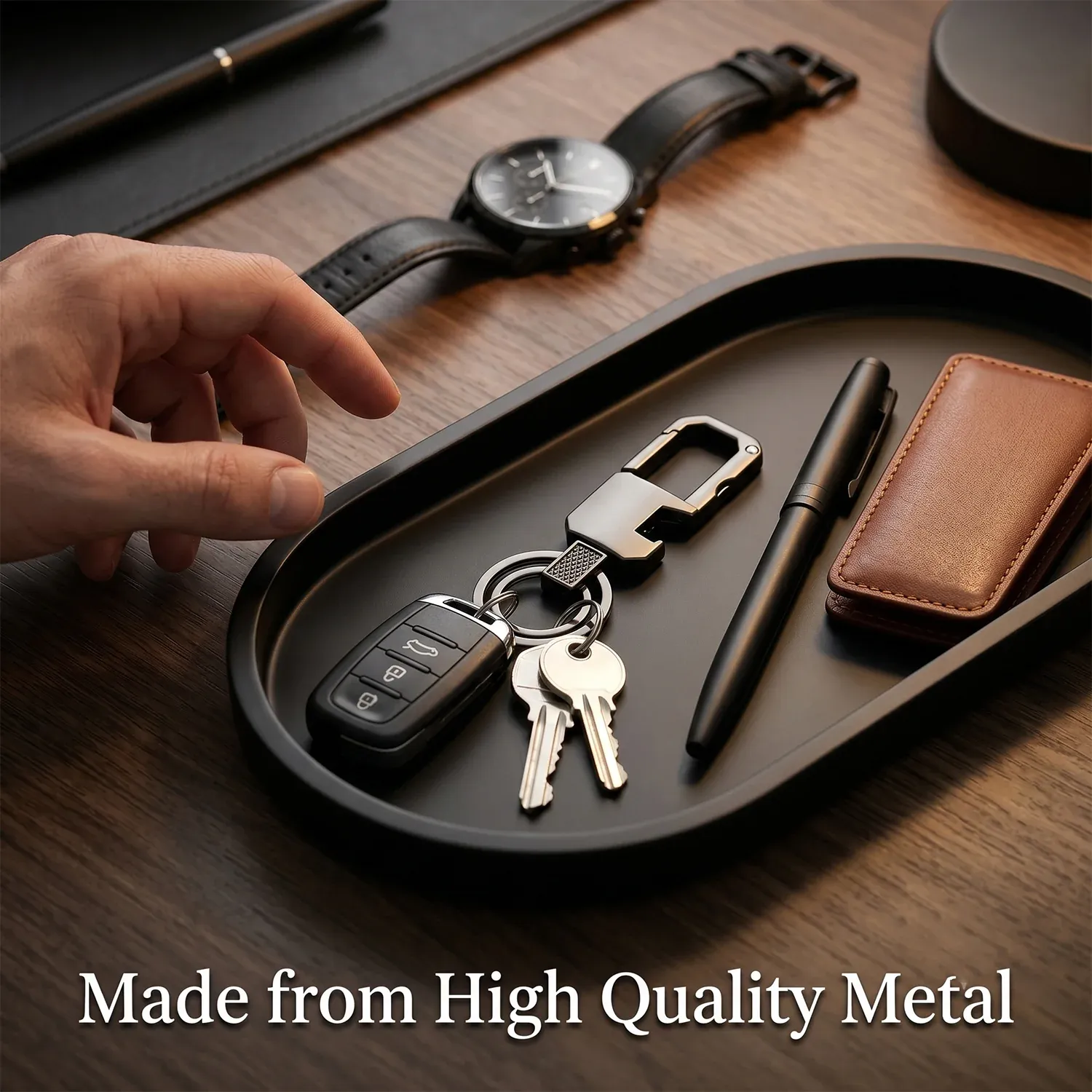 Heavy Duty Metal Key Holder – Durable Swivel Carabiner Clip - Detailed Feature View 7