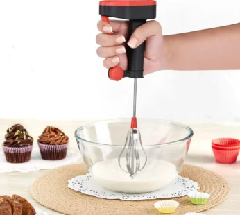 Heavy Gear Power Free Hand Blender | Manual Non-Electric Mixer, Egg Beater & Milkshake Maker for Kitchen (Random Color-Pack of 1)