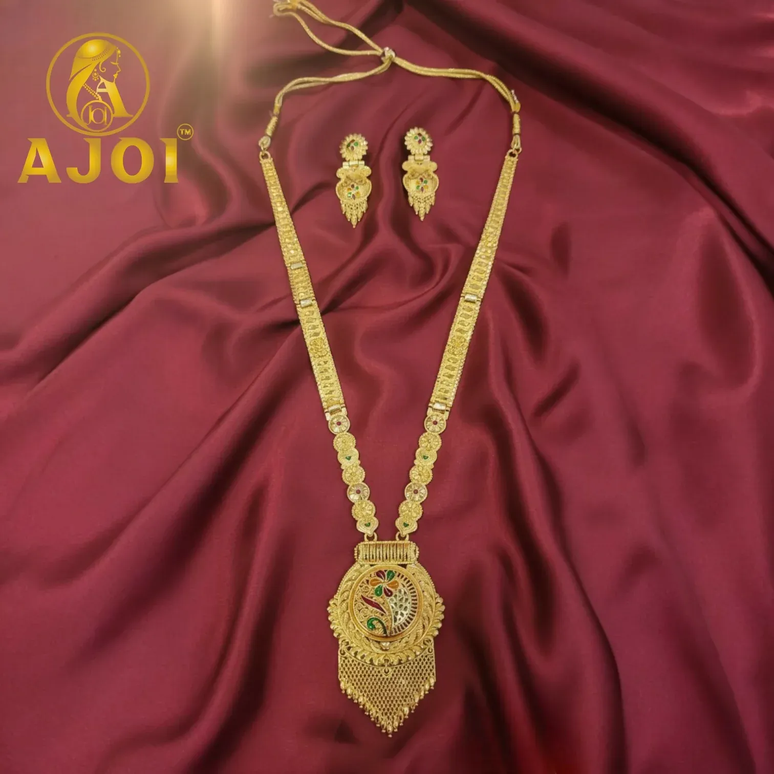 Premium Kundan Long Necklace Set – Regal Heritage Craftsmanship - Buy Online at Alikart