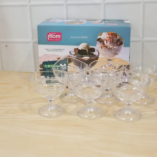 Unbreakable Creamy Dessert Bowls – Elegant, Durable & Crystal Clear
