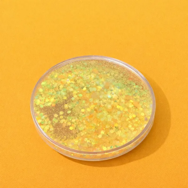 Yellow Glitter Resin Tea Coaster – Heat Resistant & Elegant