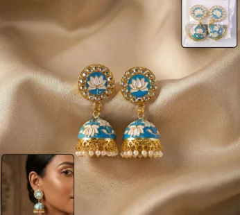Jhumka Earrings – Elegant Traditional Pearl Bead Detailing