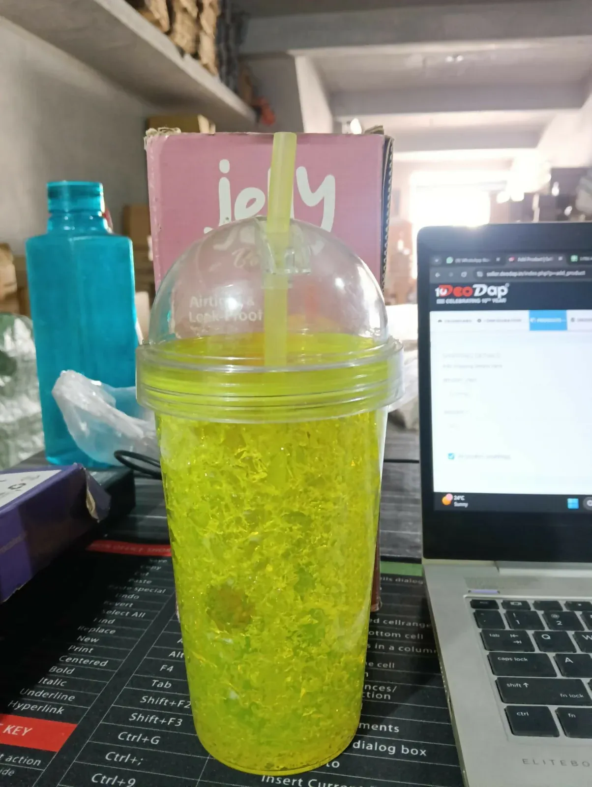 Jelly Sipper Bottle with Straw – Stylish, Durable & BPA-Free - Detailed Feature View 4