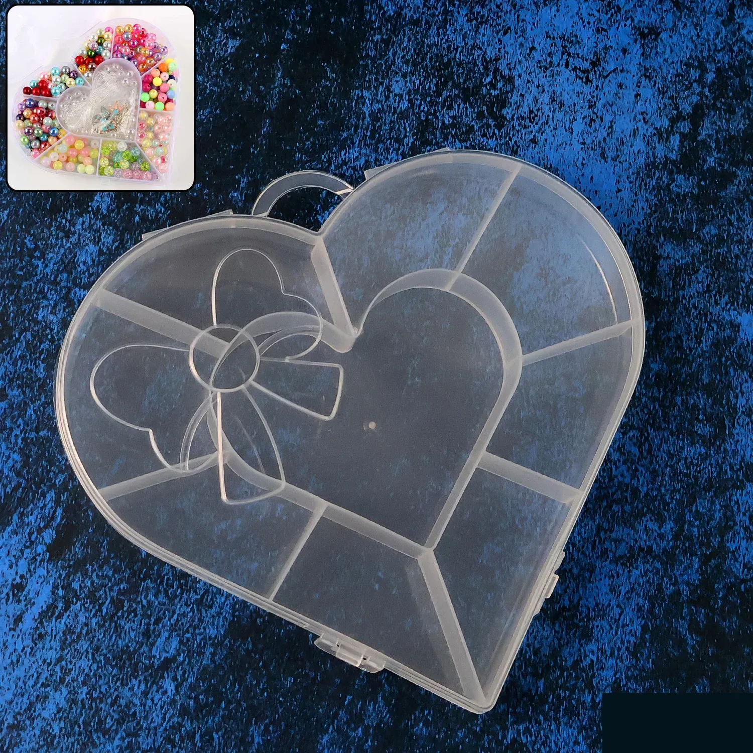 Premium Heart-Shaped Plastic Bead Storage Organizer – 10 Adjustable Compartments - Buy Online at Alikart