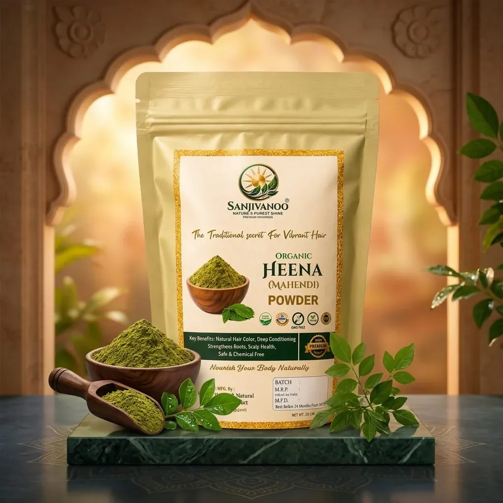 Sanjivanoo Organic Heena (Mehndi) Powder Natural Hair Color Herbal Safe (200 GM) - Detailed Feature View 2