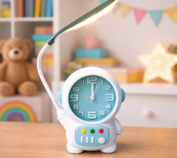 Astronaut Desk Lamp – Cute Kids Study Table Light with Alarm Clock
