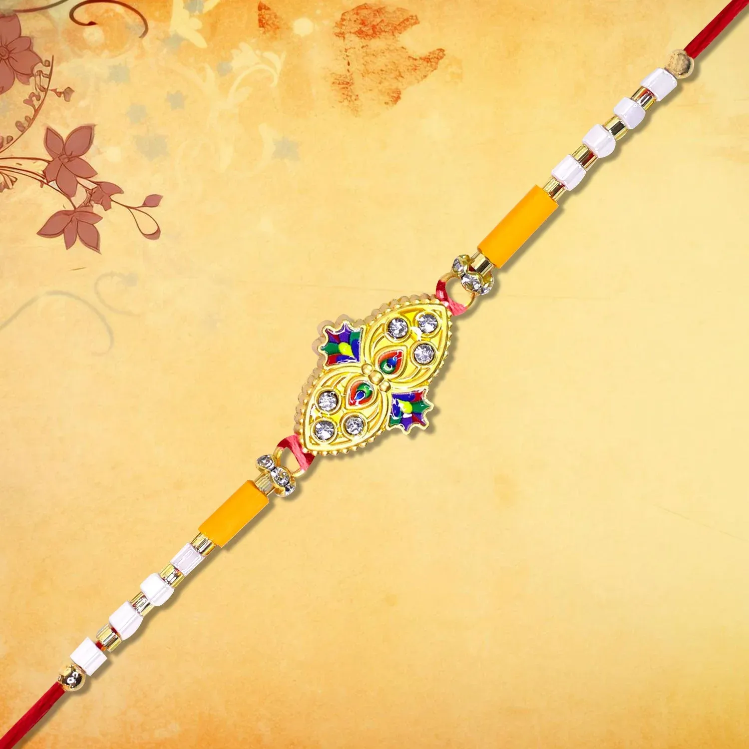 Premium Floral Petal Rakhi – Elegant Handmade Raksha Bandhan Gift - Buy Online at Alikart