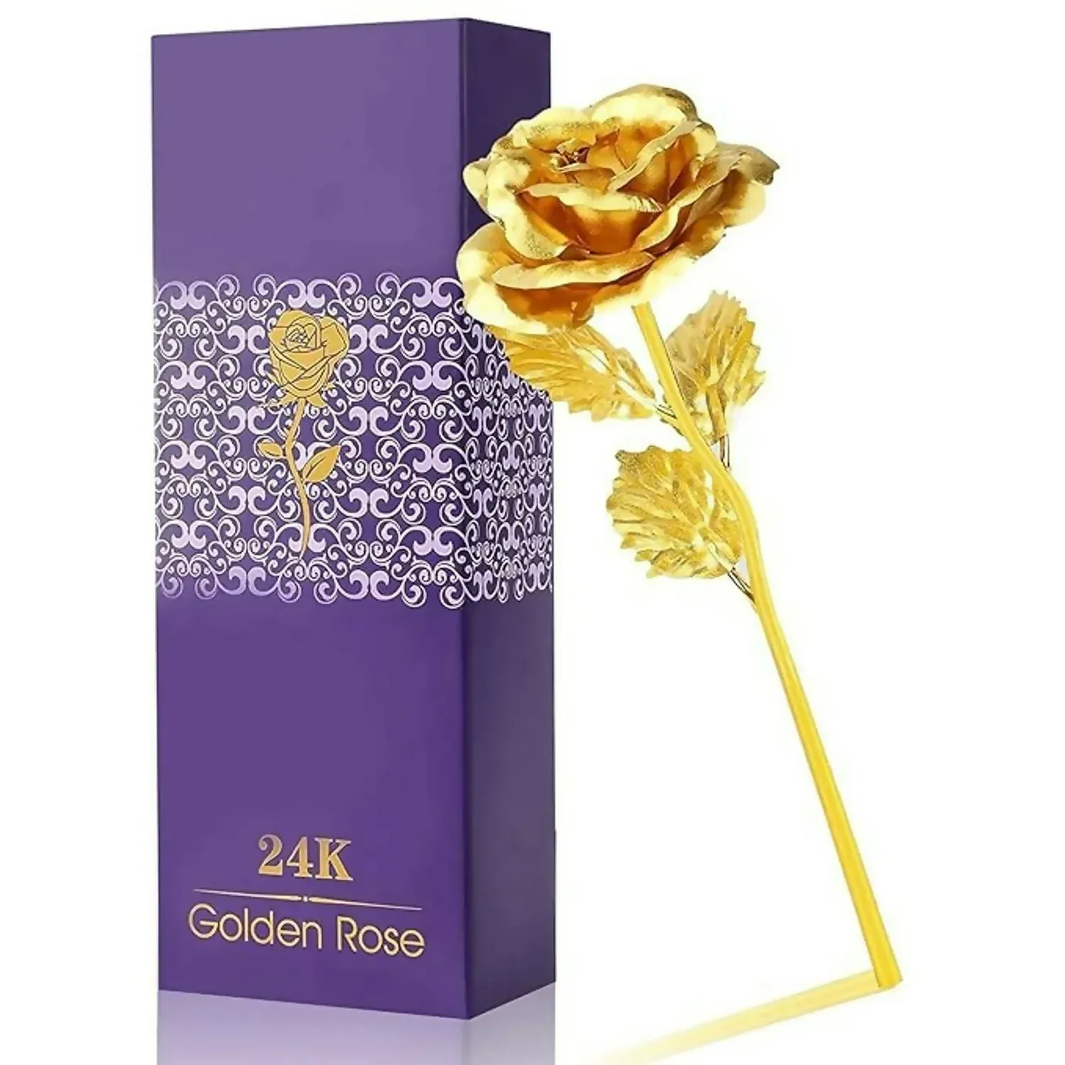 Premium Gold Plated Artificial Rose – Eternal Love Decor Gift - Buy Online at Alikart