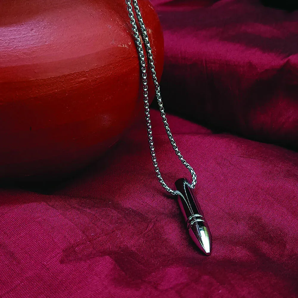Bullet Chain Pendant – Bold Fashion Accessory - Detailed Feature View 2