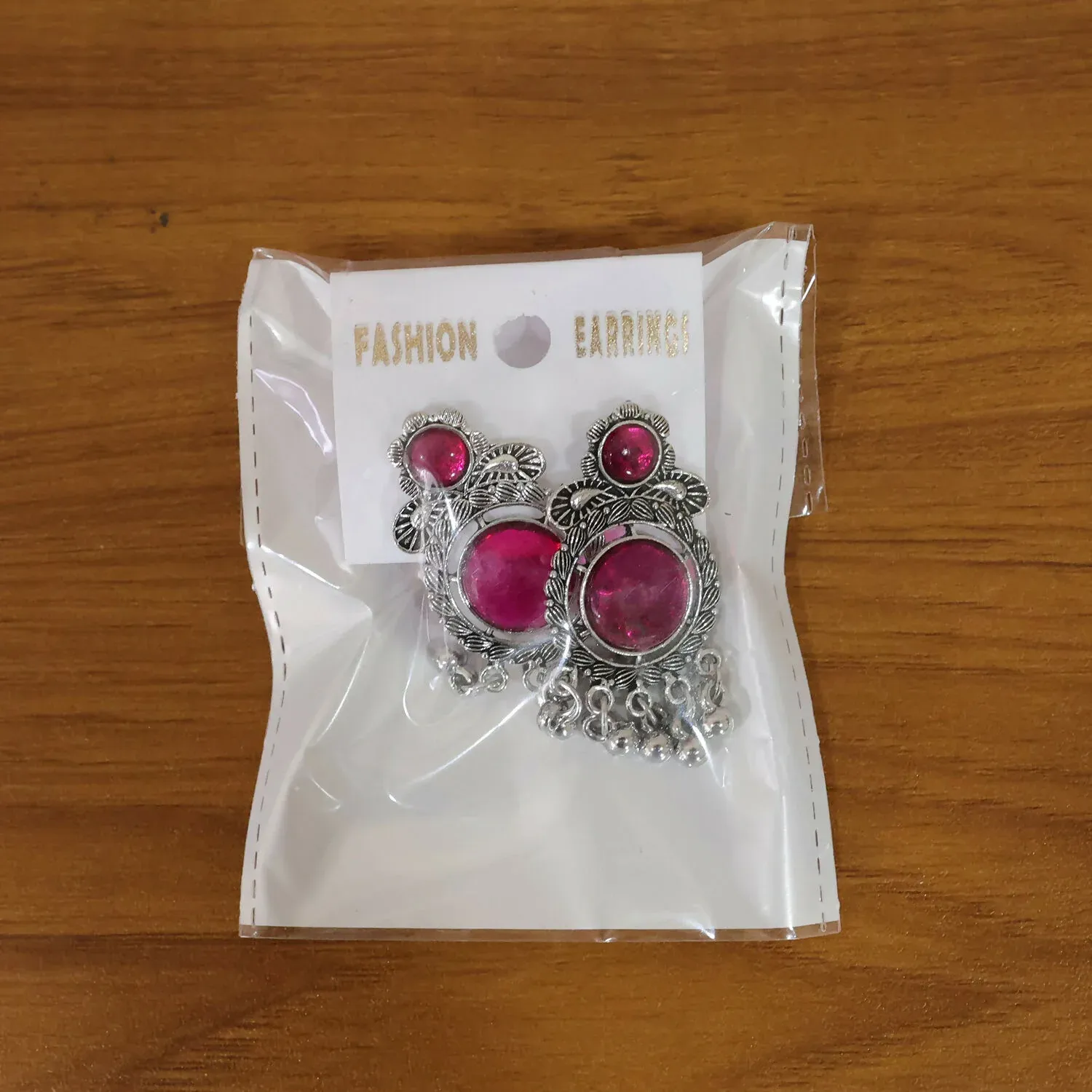 Oxidized Silver Jhumka Earrings – Elegant Traditional Design - Detailed Feature View 5