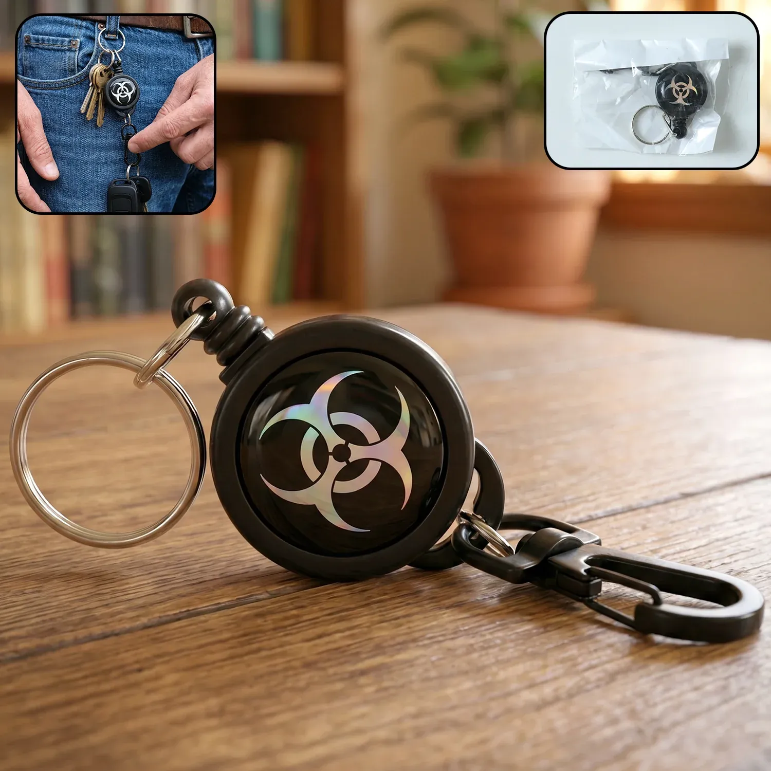 Premium Retractable Keychain – Durable Anti-Lost with Clip | Velvet Wheels - Buy Online at Alikart