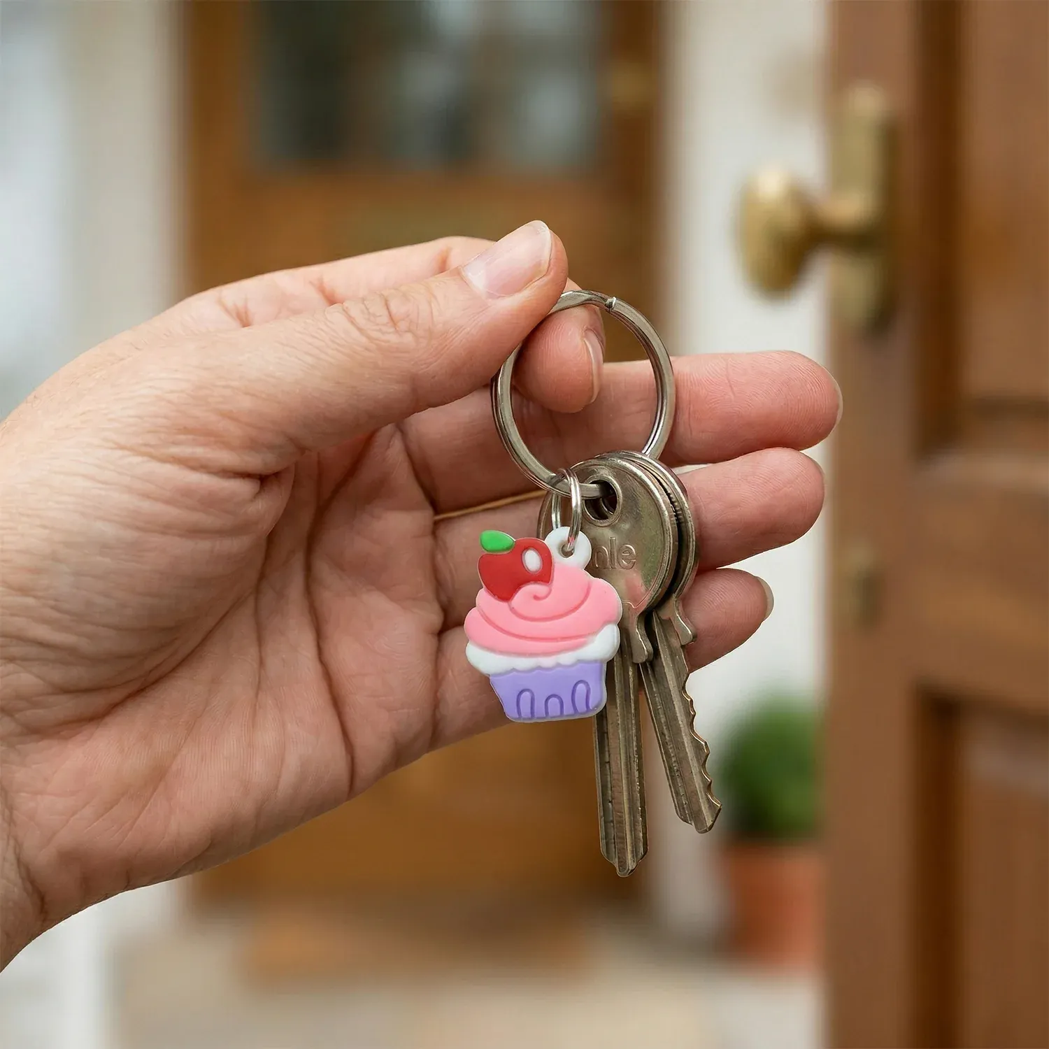 Cute Cupcake Keychain – Fun & Charming Bag Ornament - Detailed Feature View 2