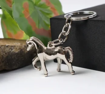 Horse Shape Keychain – Elegant Metallic Shine Accessory