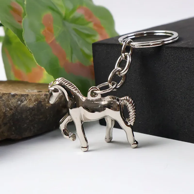 Premium Horse Shape Keychain – Elegant Metallic Shine Accessory - Buy Online at Alikart