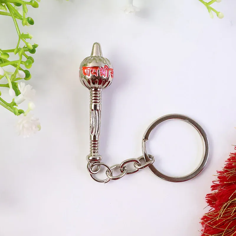Premium Jai Shree Ram Gada Keychain – Silver Finish Durable Devotional Accessory - Buy Online at Alikart