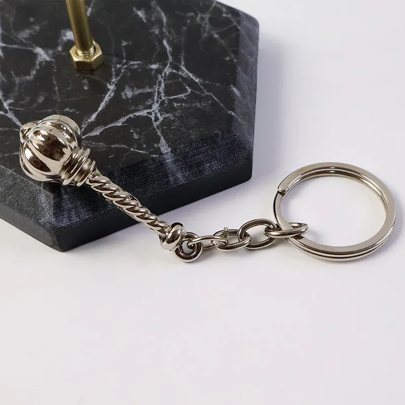 Gada Keychain – Stylish Metallic Symbolic Accessory - Detailed Feature View 4