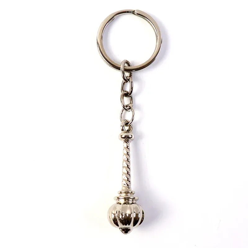 Gada Keychain – Stylish Metallic Symbolic Accessory - Detailed Feature View 3