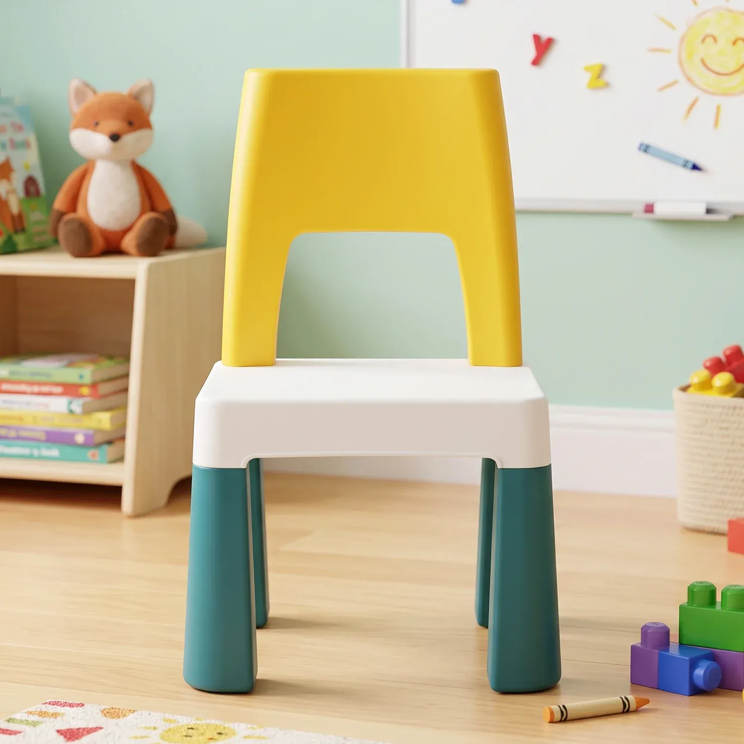 Kids Building Block Activity Table and Chair Set with Storage Bins (2 Pc Set) - Detailed Feature View 6