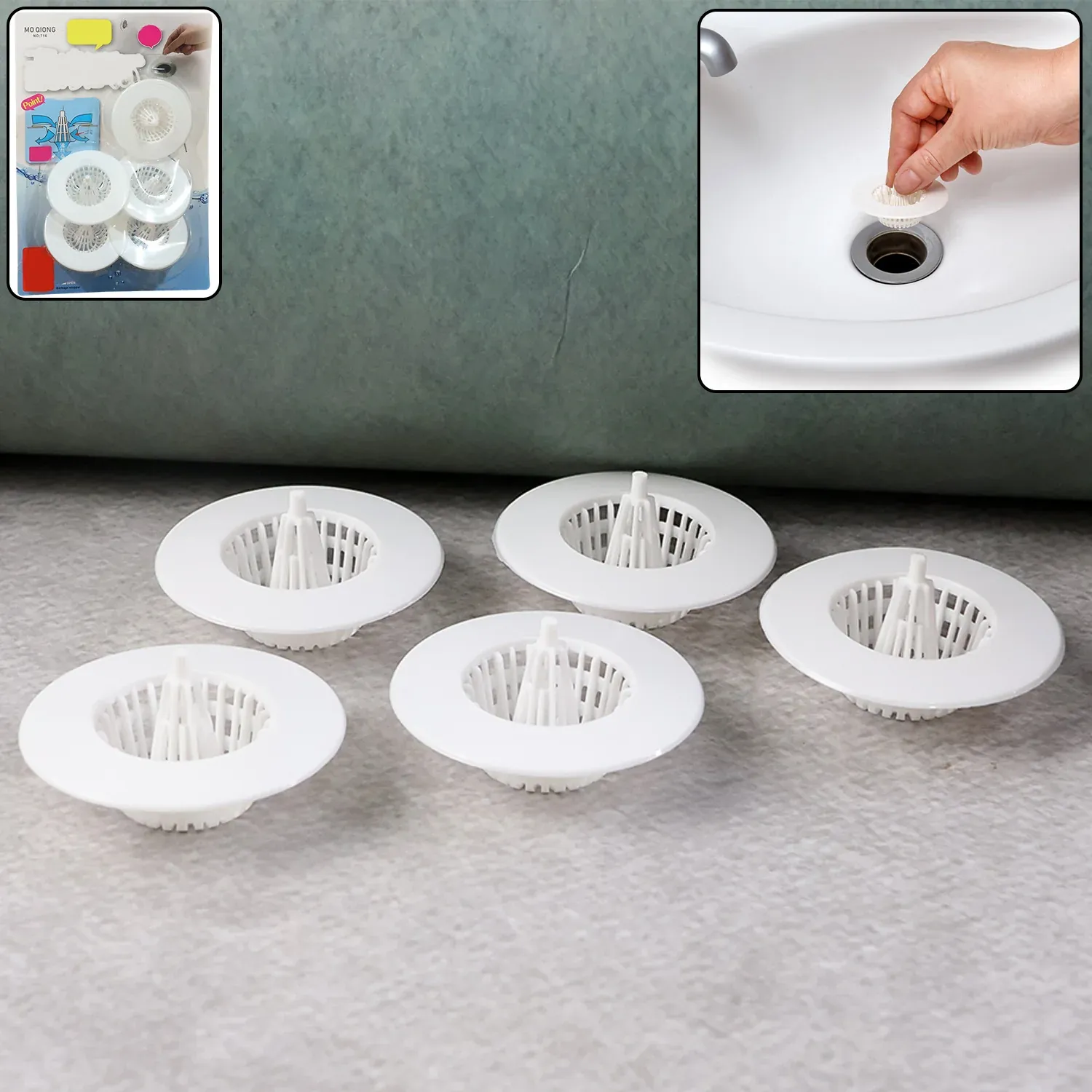 Premium Sink Drain Hair Catcher – 5 Pcs Multipurpose Strainer Filters - Buy Online at Alikart
