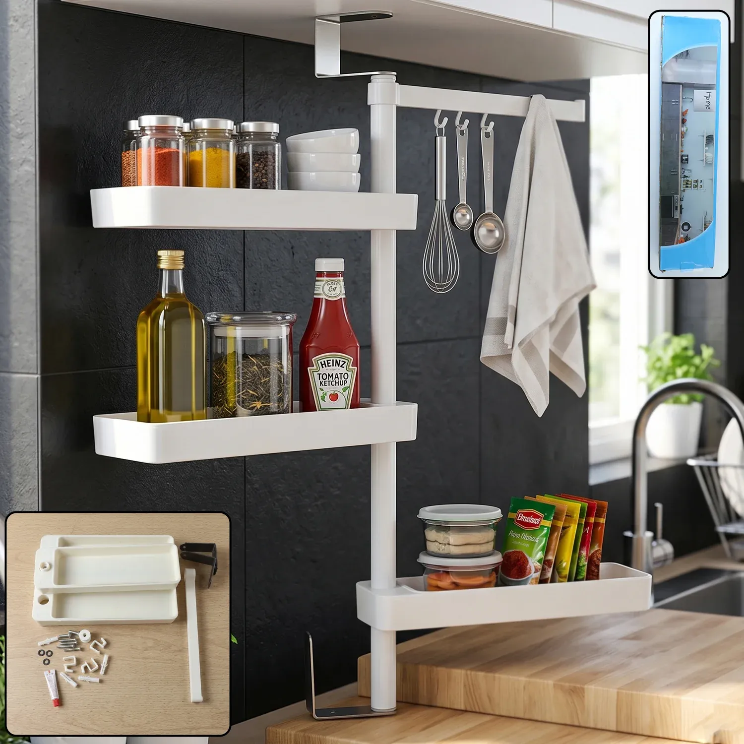 Premium Rotating Storage Rack – 4-Tier Multipurpose Organizer - Buy Online at Alikart