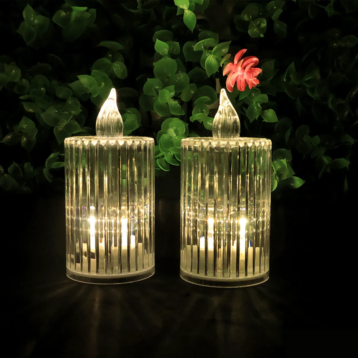 LED Flameless Candle Lights – Premium Crystal Effect, Set of 8 - Detailed Feature View 3