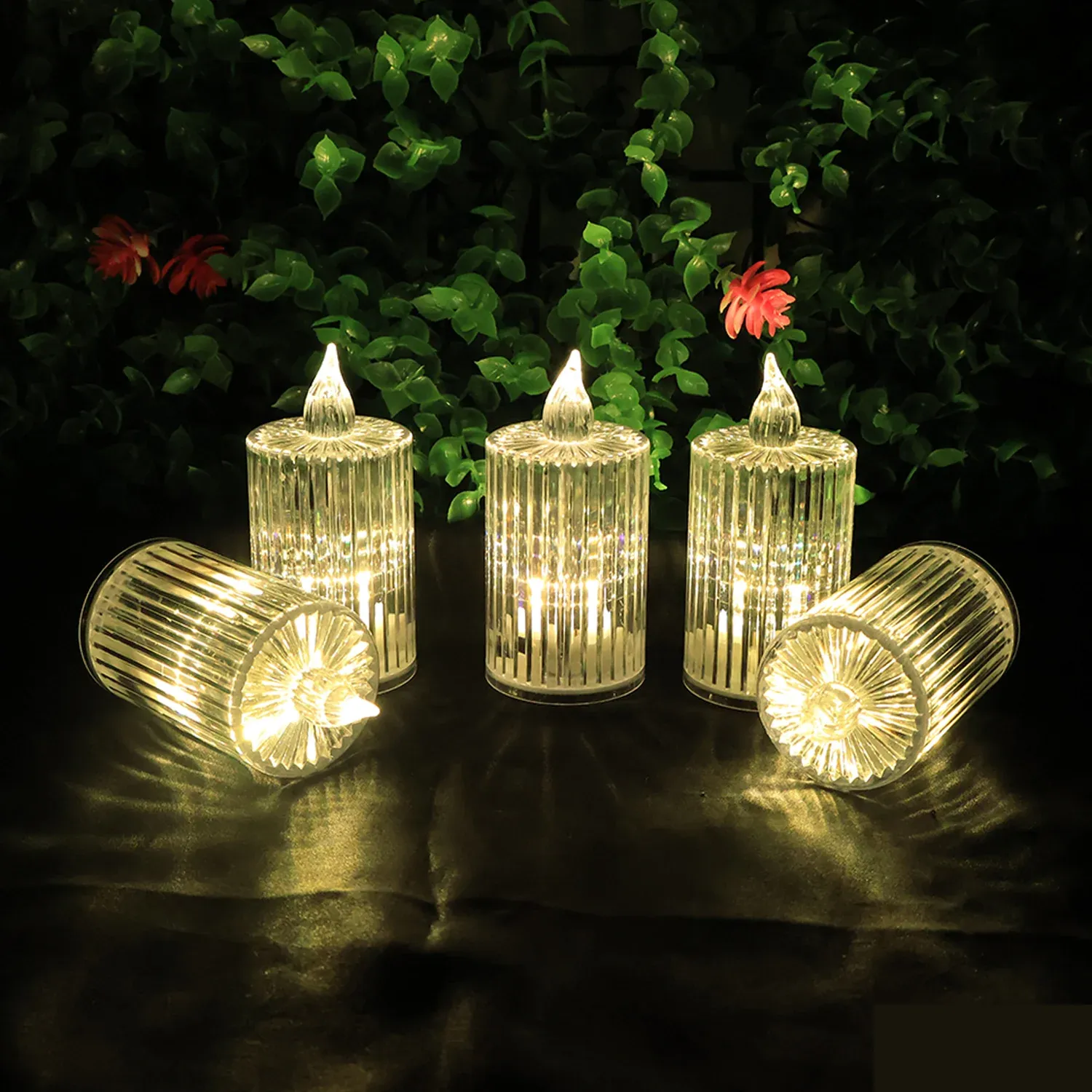 LED Flameless Candle Lights – Premium Crystal Effect, Set of 8 - Detailed Feature View 5