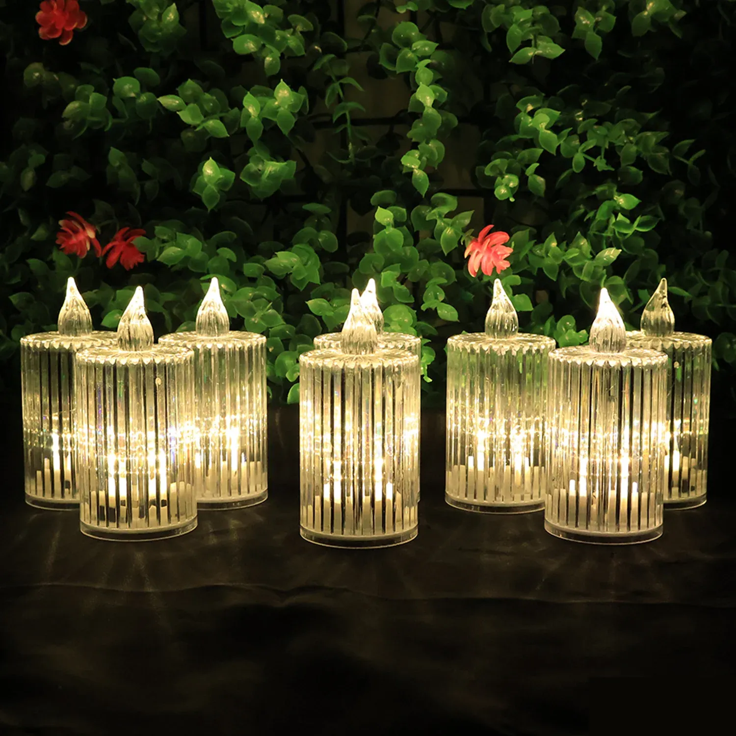 LED Flameless Candle Lights – Premium Crystal Effect, Set of 8 - Detailed Feature View 6