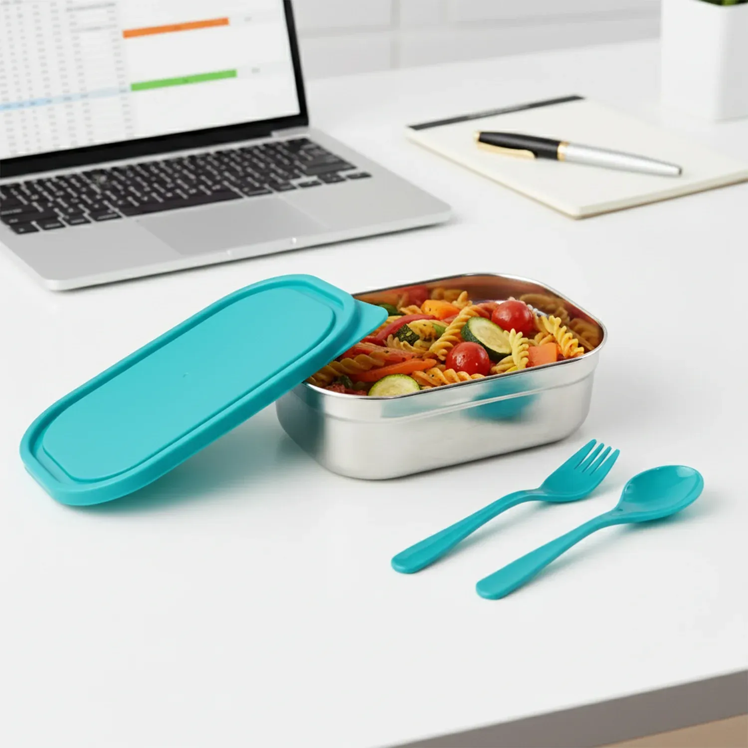 Stainless Steel Lunch Box Set – Leak-Resistant with Cutlery - Detailed Feature View 3