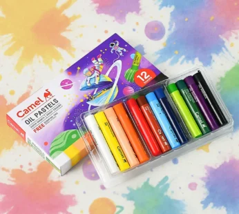Camel Oil Pastels – 12 Assorted Vibrant Shades with Scraping Tool