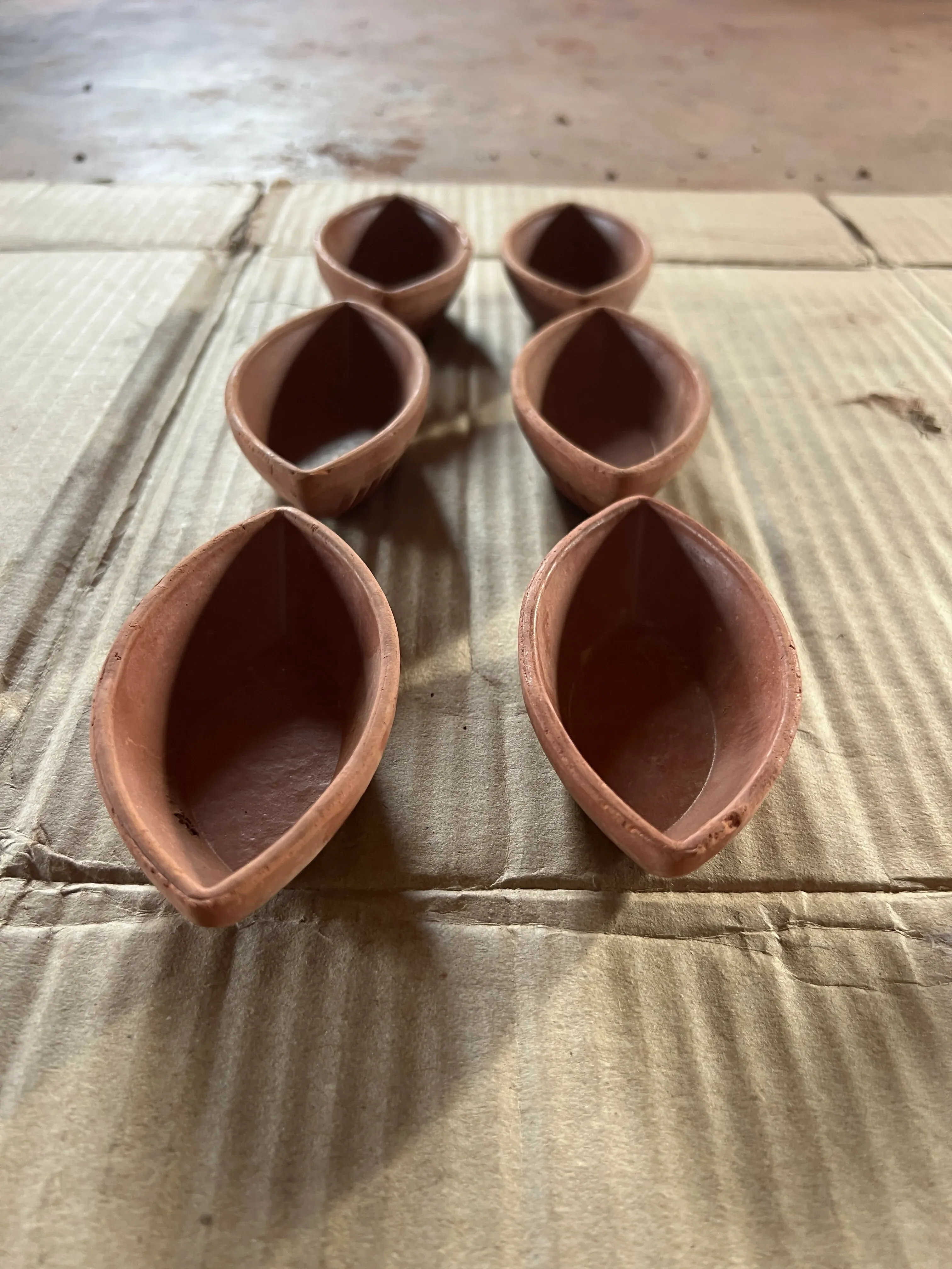 Terracotta Chutney Bowls – Natural Handmade Serving Set - Detailed Feature View 7