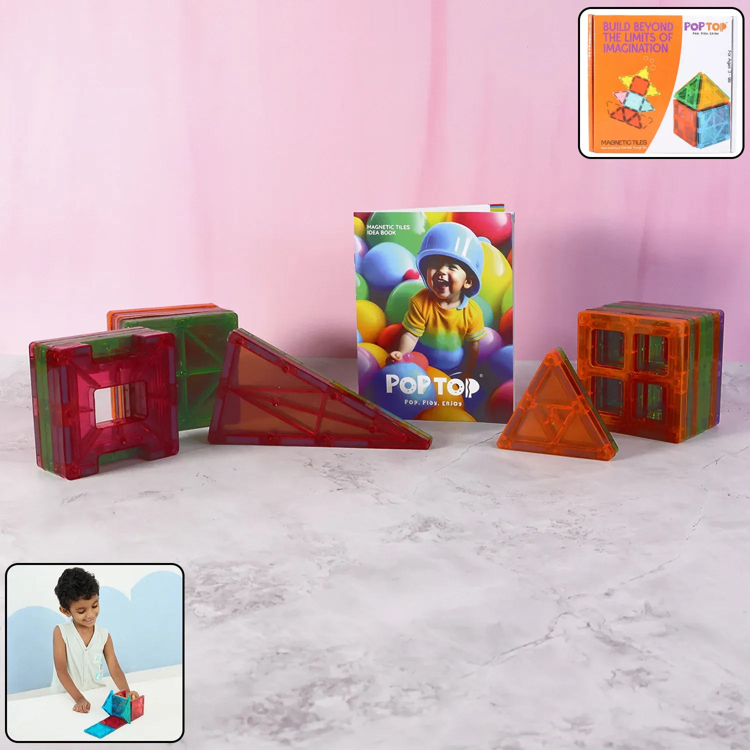 Premium Magnetic Building Tiles – 32-Piece STEM Learning Toy Set - Buy Online at Alikart