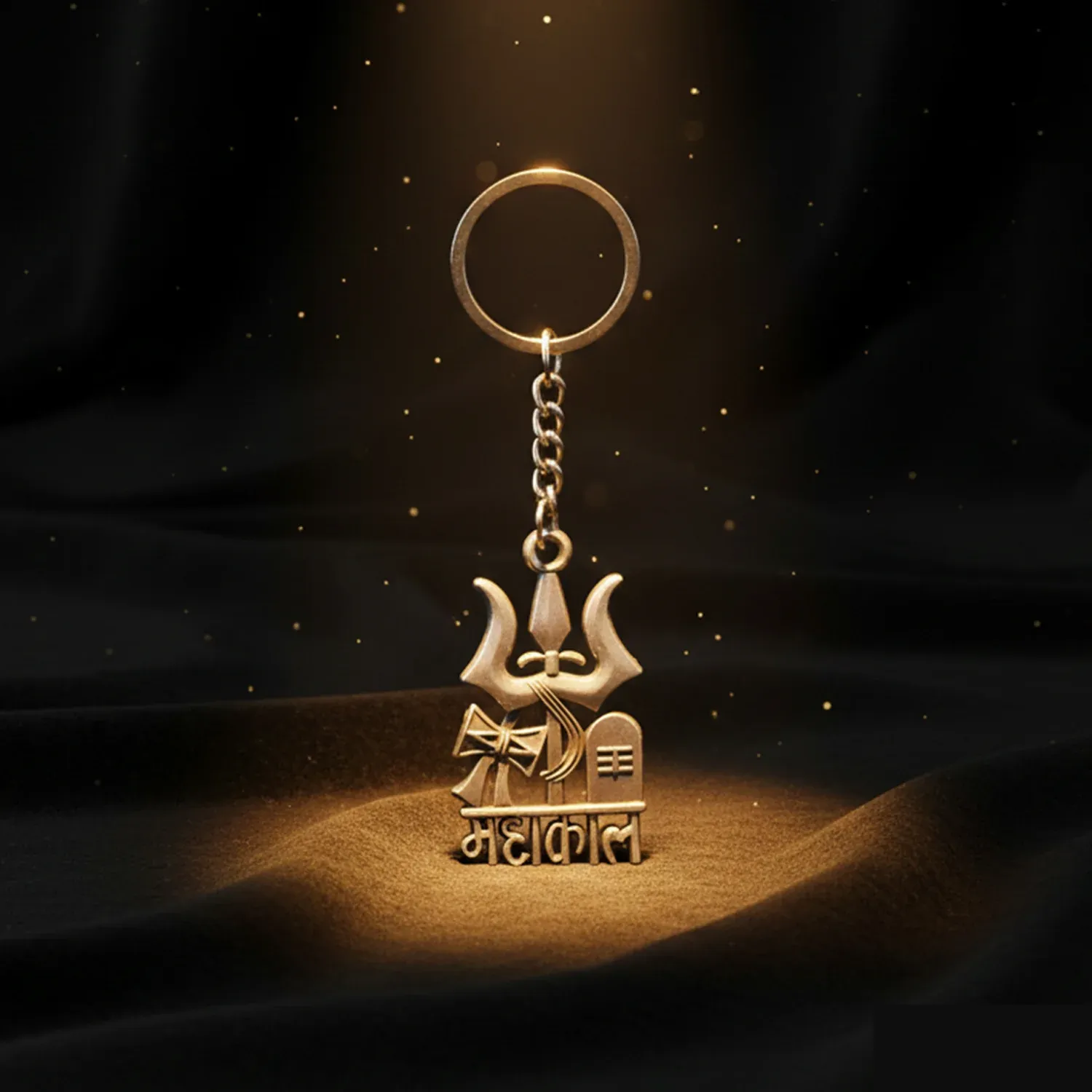 Mahakal Keychain – Durable Metal Devotional Accessory - Detailed Feature View 2