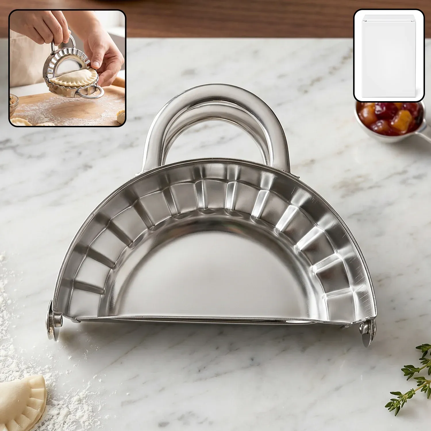 Premium Stainless Steel Dumpling & Gujiya Maker – Durable & Easy to Use - Buy Online at Alikart