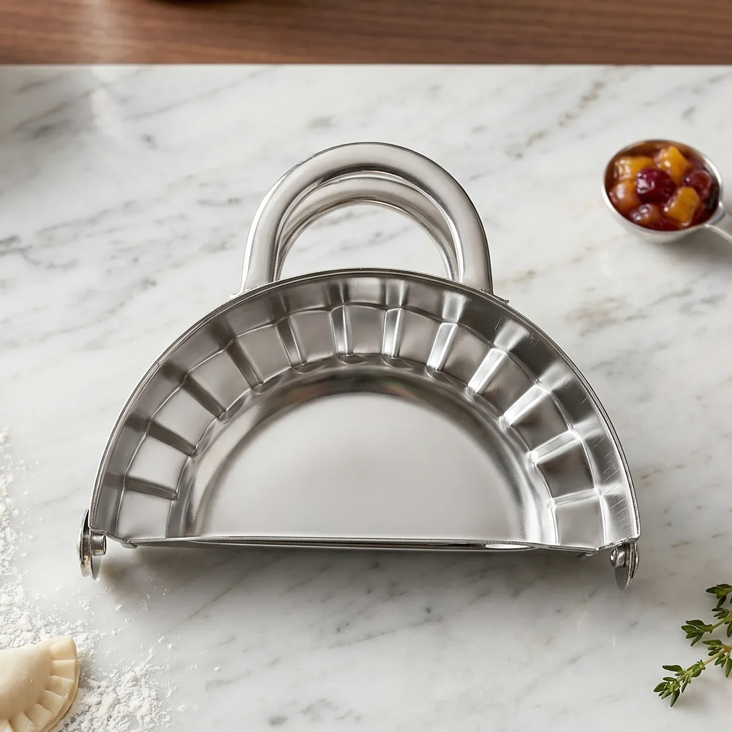 Stainless Steel Dumpling & Gujiya Maker – Durable & Easy to Use - Detailed Feature View 4