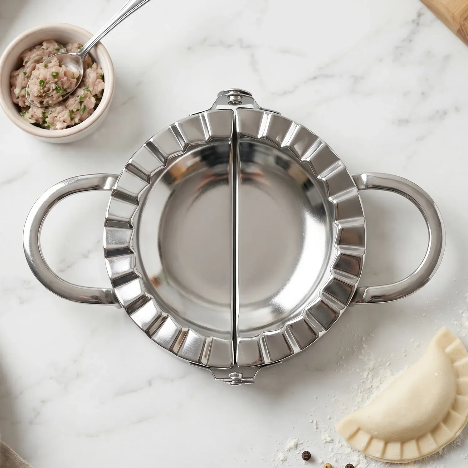 Stainless Steel Dumpling & Gujiya Maker – Durable & Easy to Use - Detailed Feature View 7