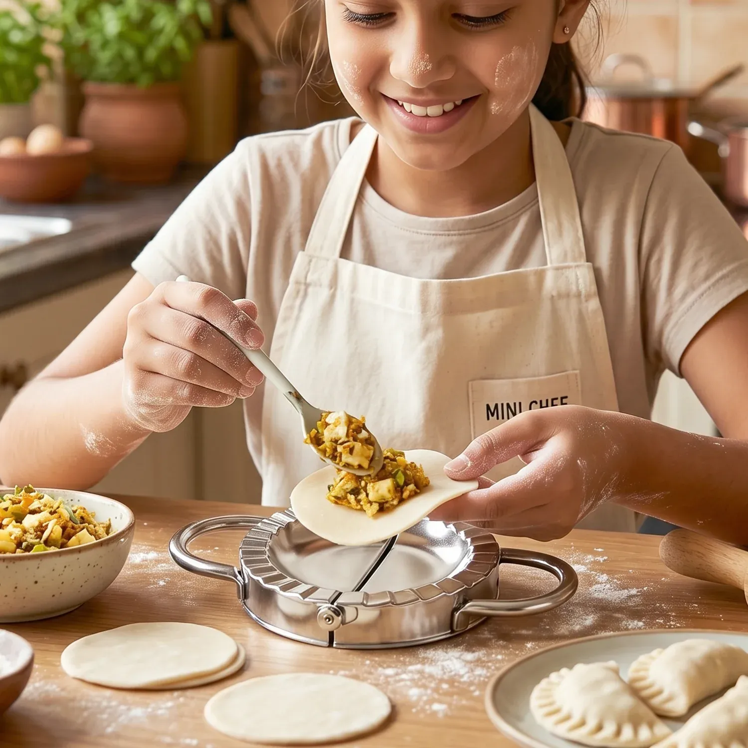 Stainless Steel Dumpling & Gujiya Maker – Durable & Easy to Use - Detailed Feature View 2