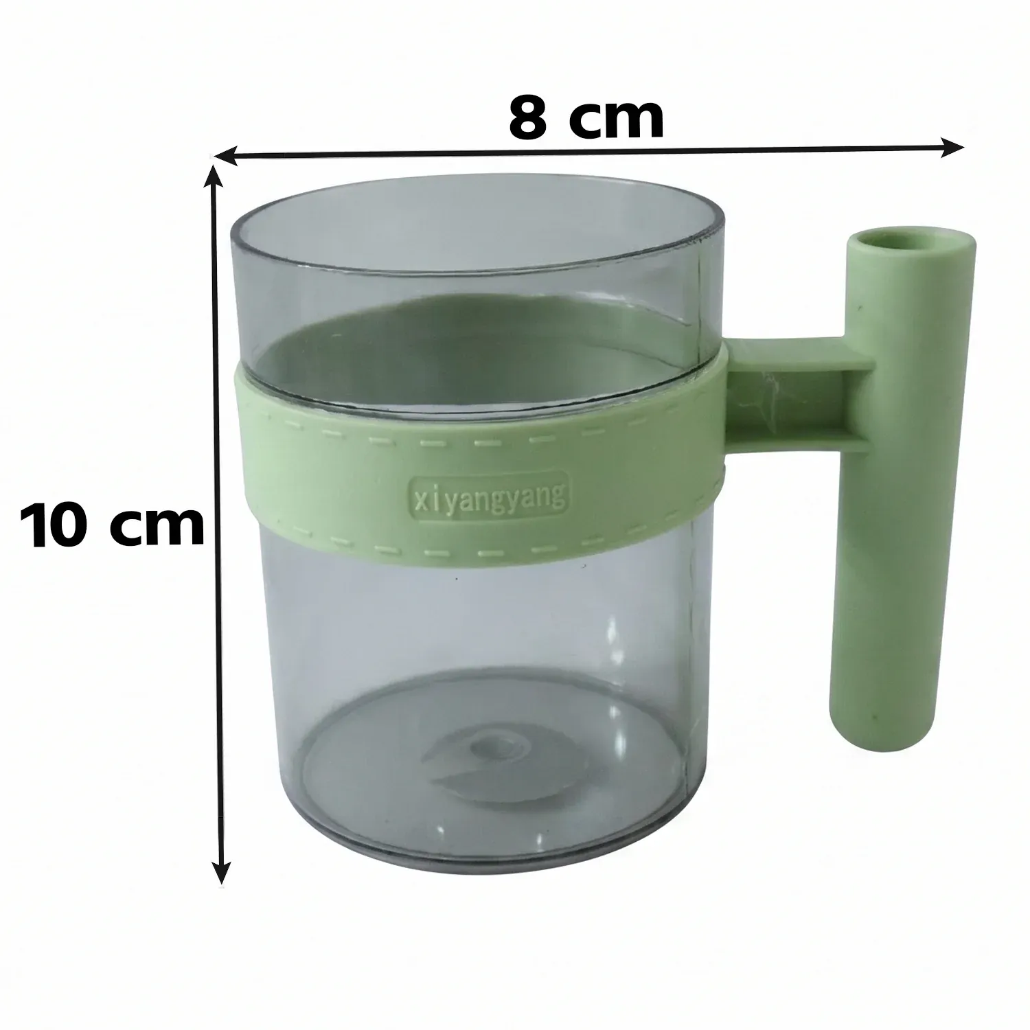 Transparent Plastic Cup with Handle Reusable Water Tea and Coffee M... - Detailed Feature View 5