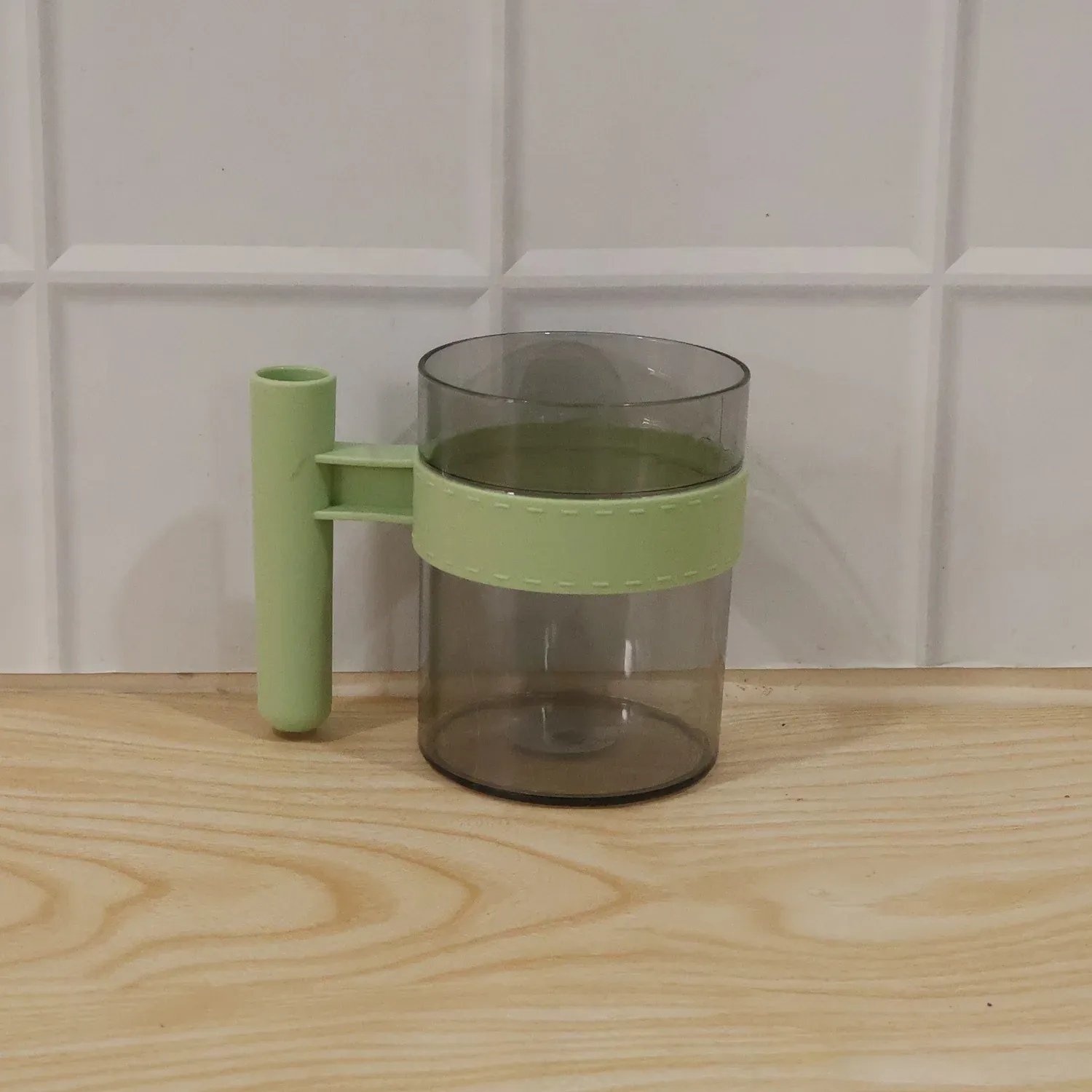 Transparent Plastic Cup with Handle Reusable Water Tea and Coffee M... - Detailed Feature View 8