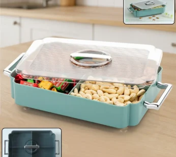 4 Compartment Plastic Food Storage Container – Multipurpose Kitchen Organizer