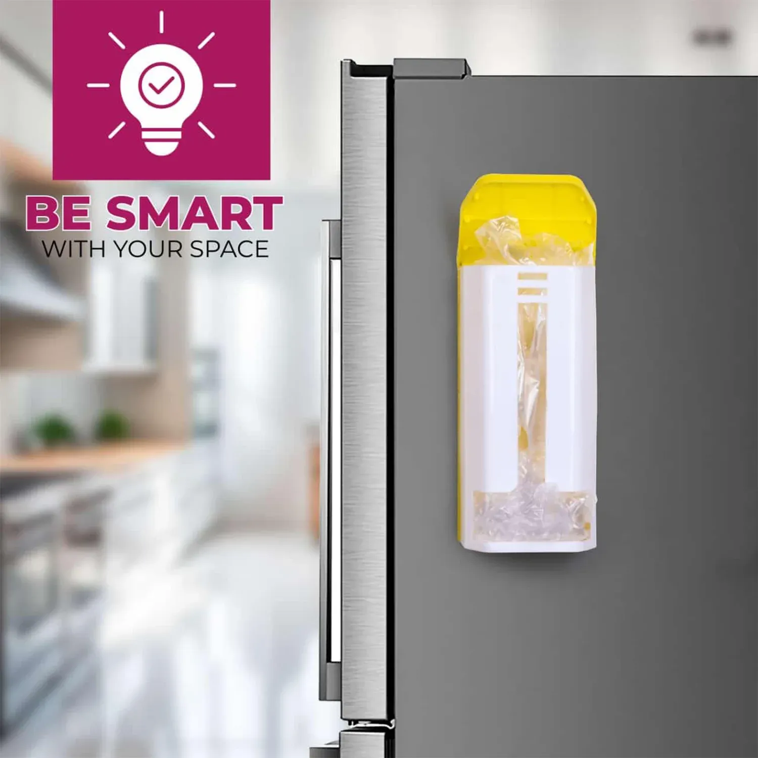 Wall-Mounted Bag Dispenser – Kitchen Plastic Bag Organizer Box - Detailed Feature View 3