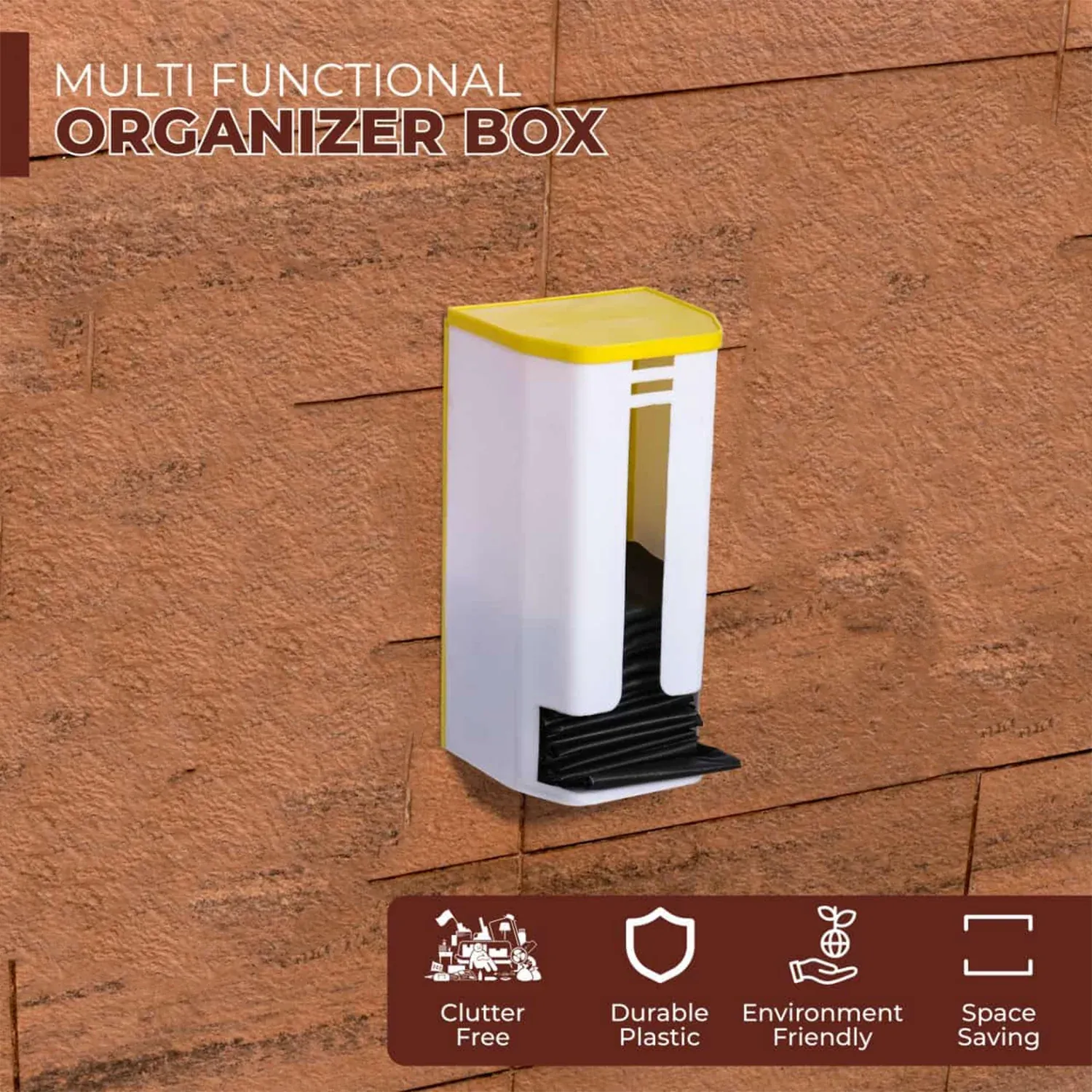 Wall-Mounted Bag Dispenser – Kitchen Plastic Bag Organizer Box - Detailed Feature View 5