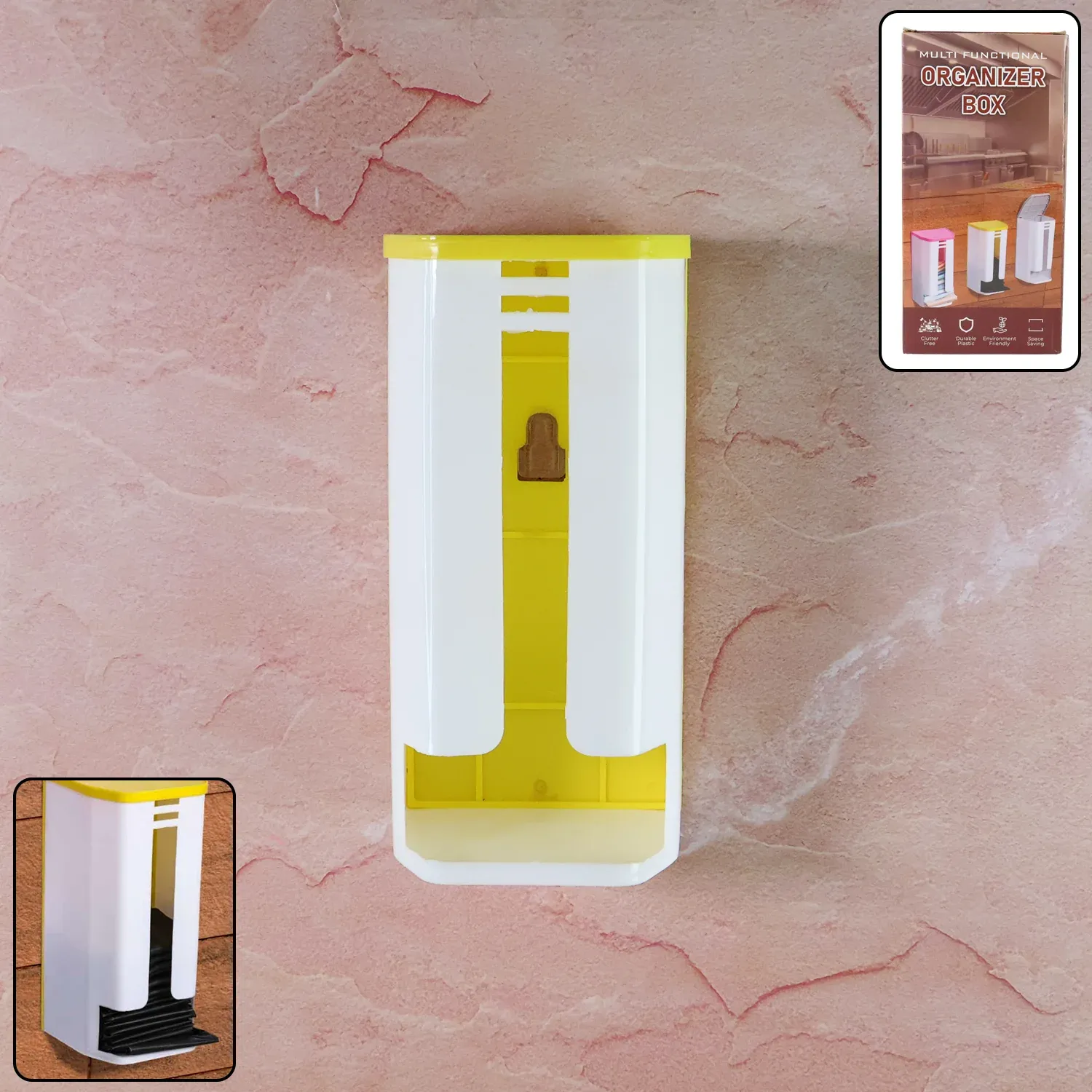 Premium Wall-Mounted Bag Dispenser – Kitchen Plastic Bag Organizer Box - Buy Online at Alikart