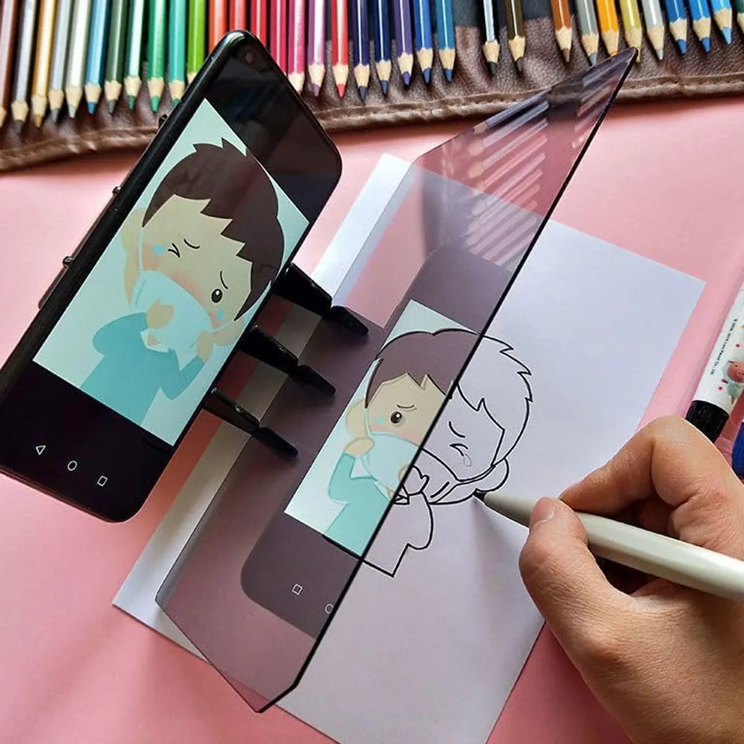 Mobile Phone Drawing Projector Kit – Adjustable Stand for Kids - Detailed Feature View 2