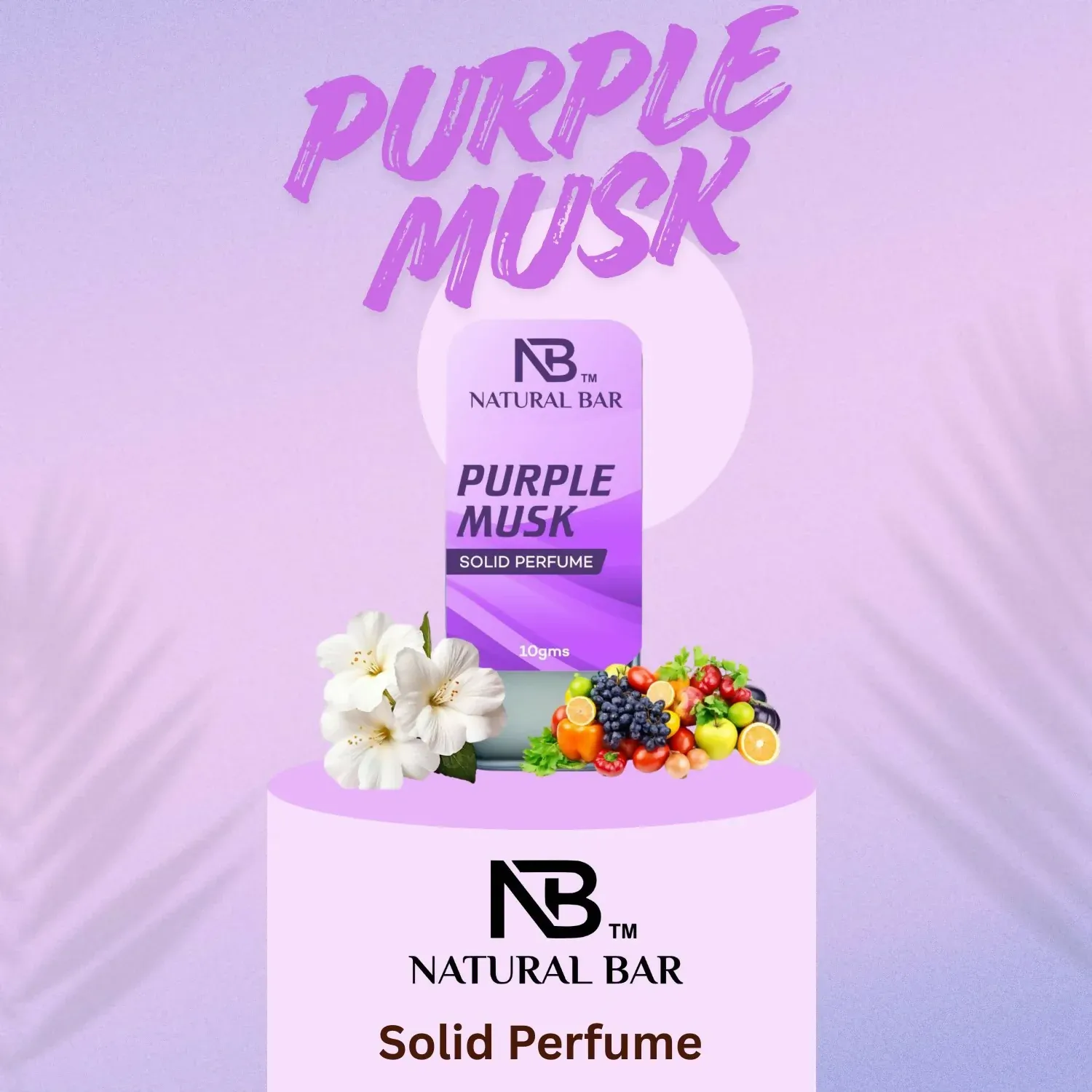 Premium Purple Musk Solid Perfume – Alcohol-Free Long-Lasting Fragrance - Buy Online at Alikart