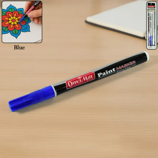 Blue Paint Marker with Extra Fine Nib – Precise & Permanent Markings