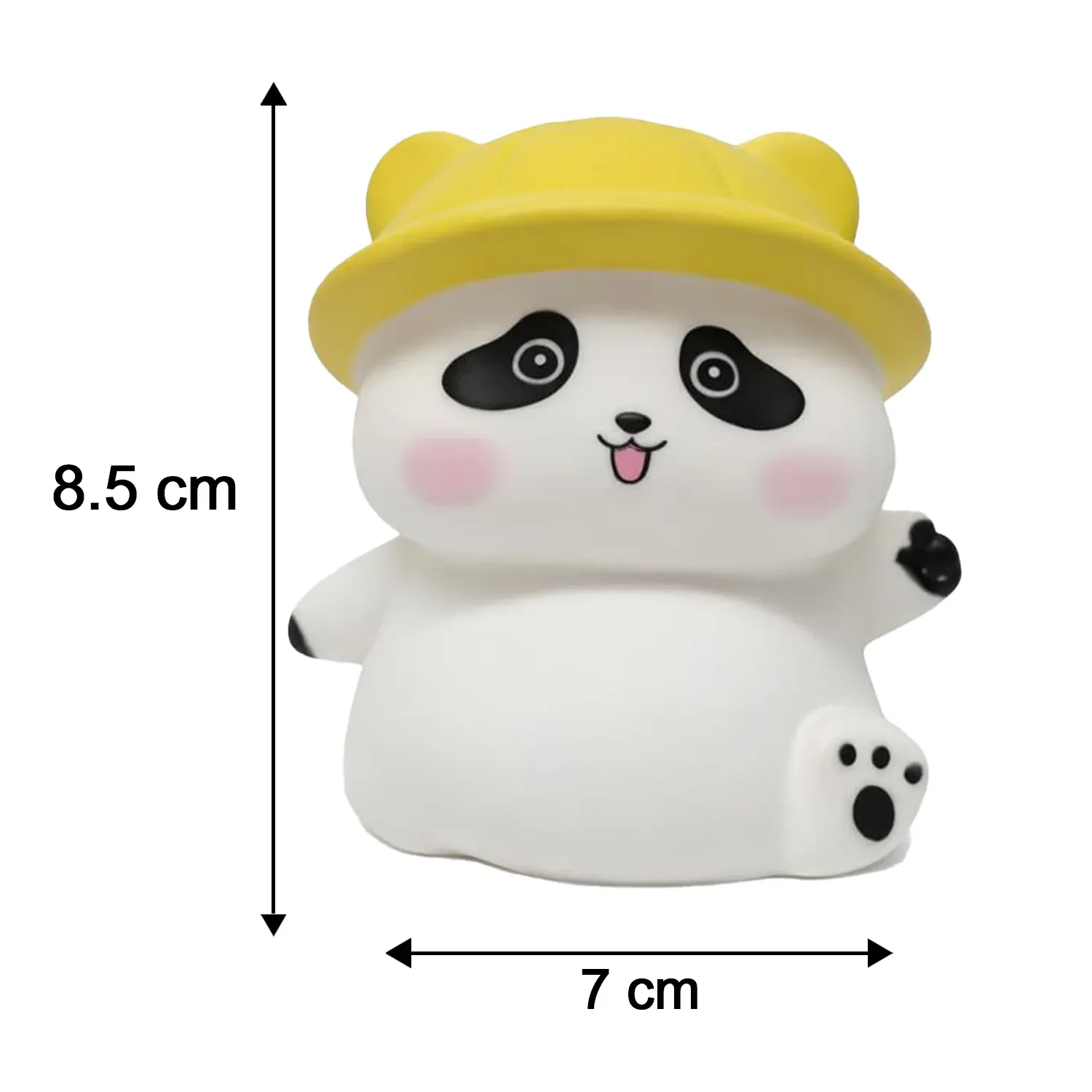 Panda with Hat LED Night Light, Cute Silicone Bedside Lamp for Kids (1 Pc) - Detailed Feature View 5