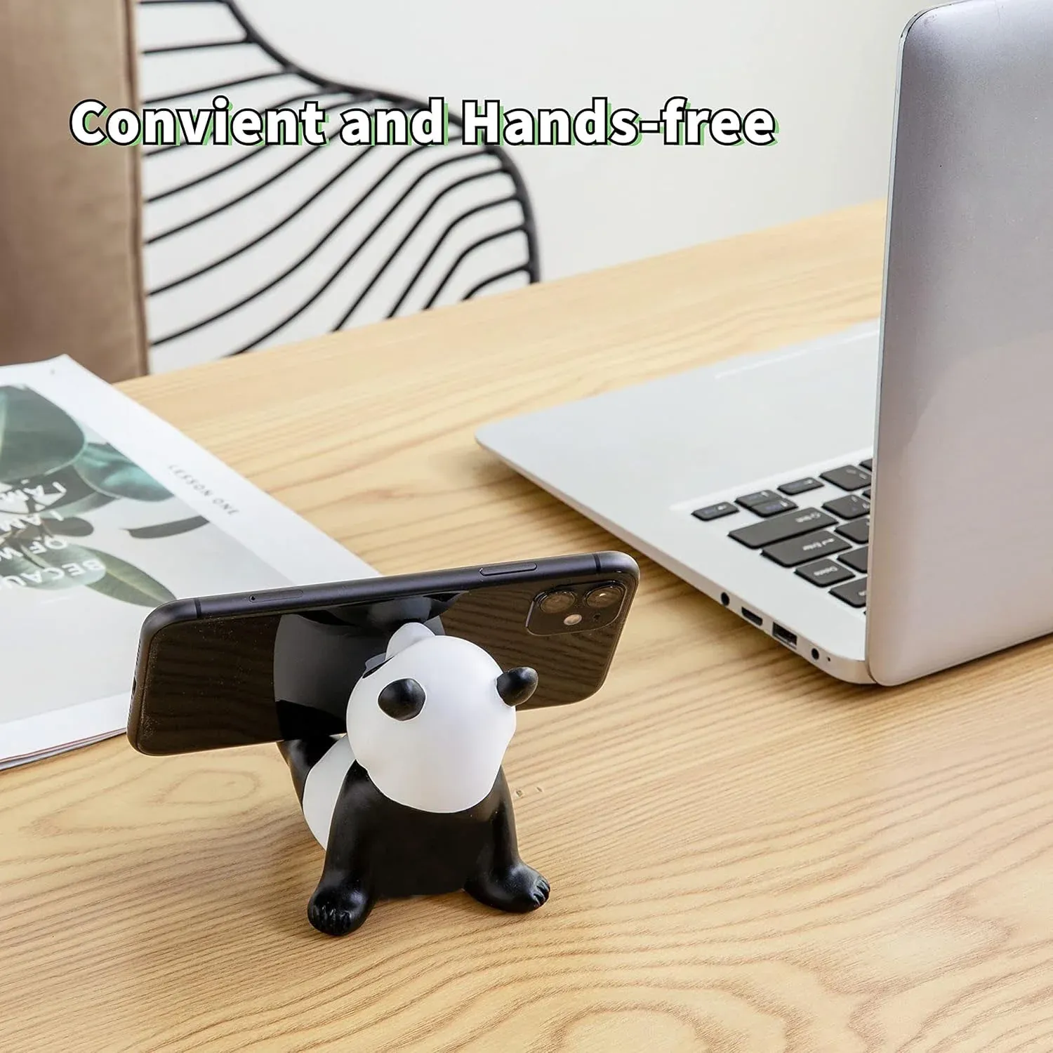 Panda Mobile Phone Stand Holder – Cute & Stable Desk Accessory - Detailed Feature View 3