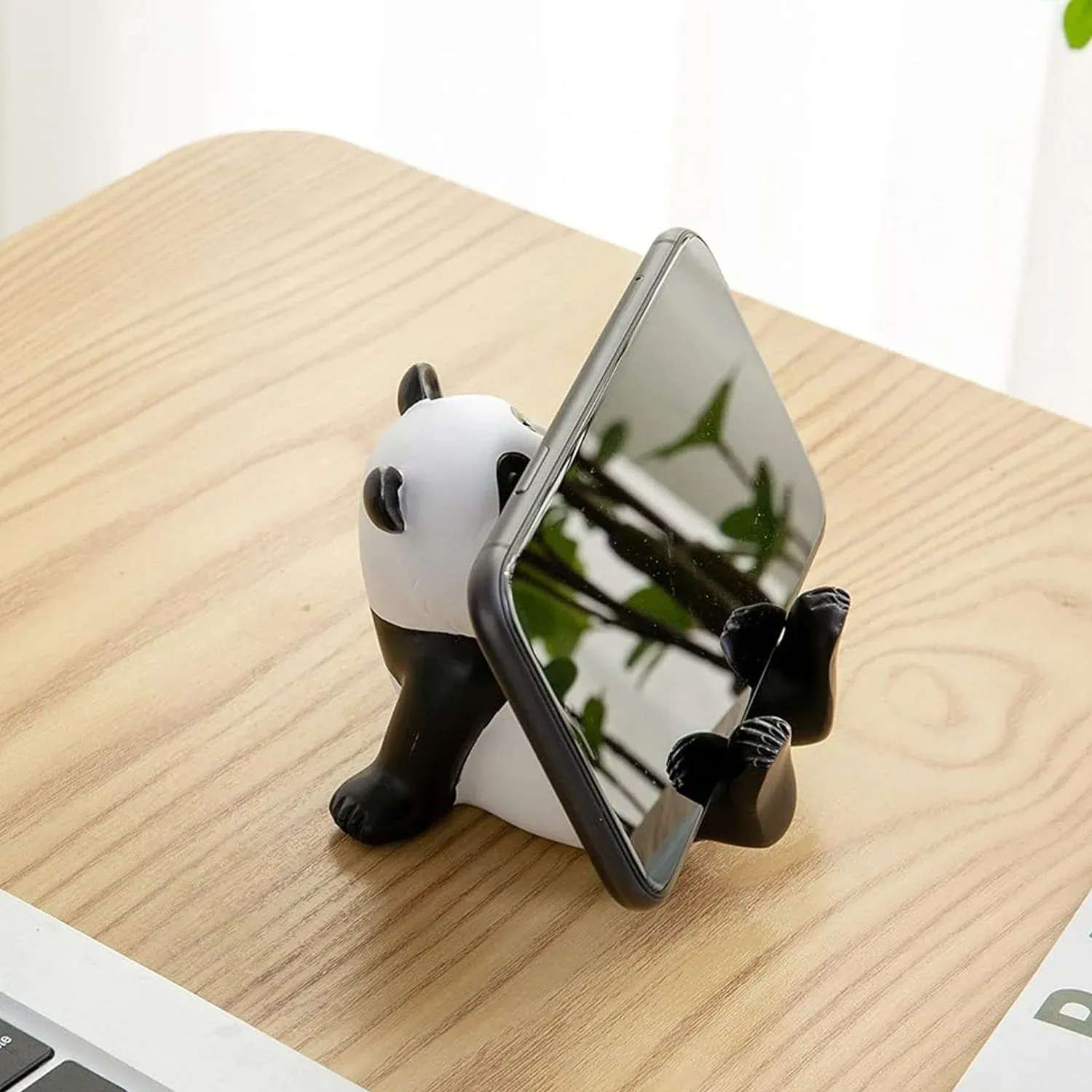 Panda Mobile Phone Stand Holder – Cute & Stable Desk Accessory - Detailed Feature View 2