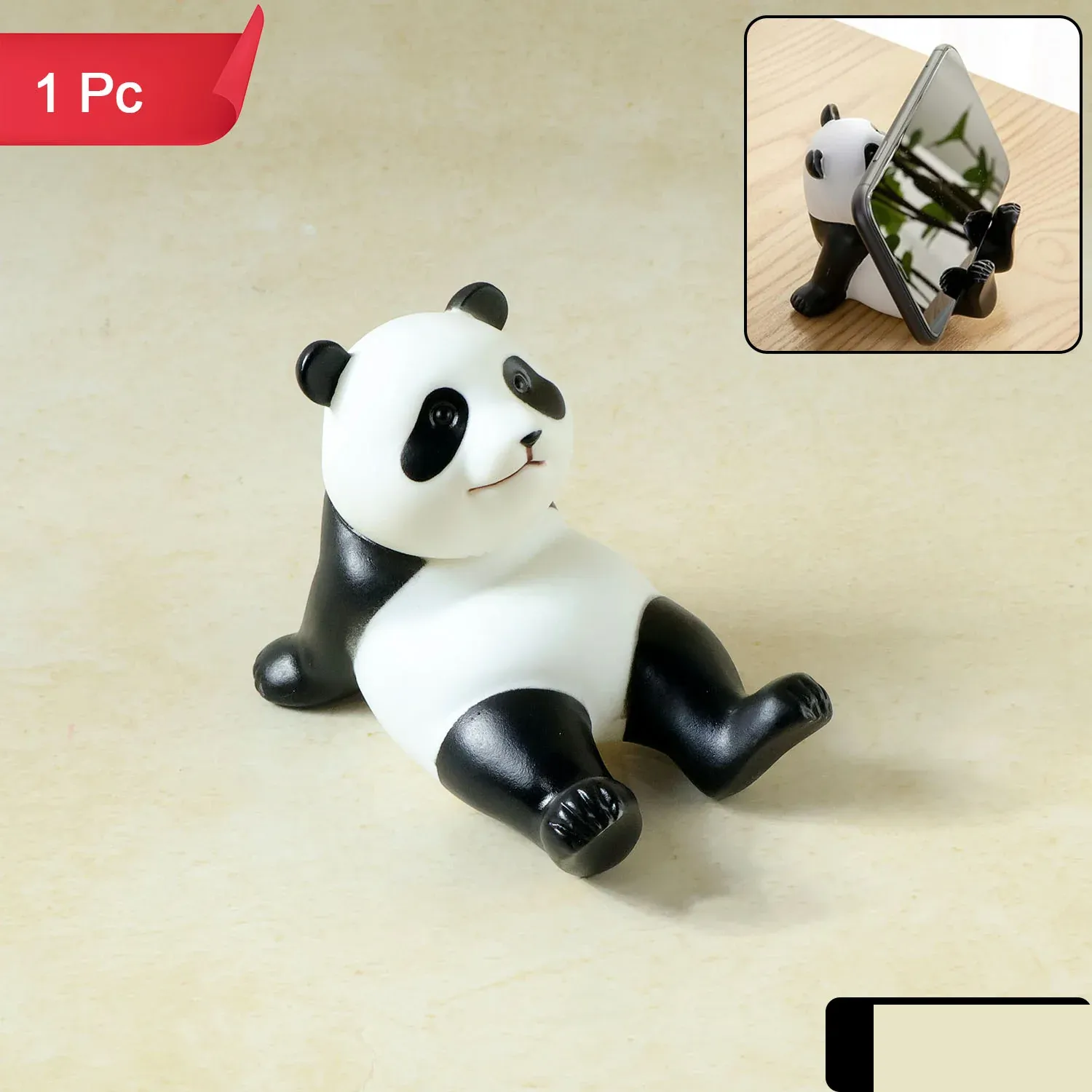 Panda Mobile Phone Stand Holder – Cute & Stable Desk Accessory - Detailed Feature View 1